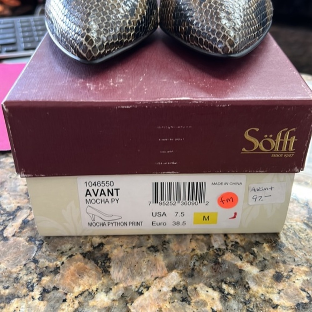 Sfft Avant Mocha Python Print Pump In Box Size 7.5 - image 2